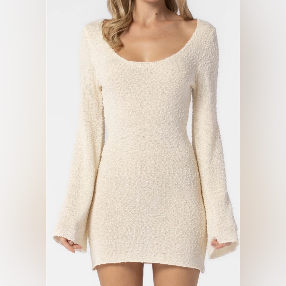 Frankie Phoenix Boutique Dress Bell Sleeves Cream size S NWT